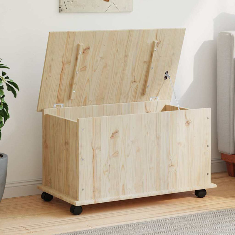 Levonne vidaXL Storage Chest with Wheels, ALTA Range, 28.7''x15.6''x17.3'', Brown