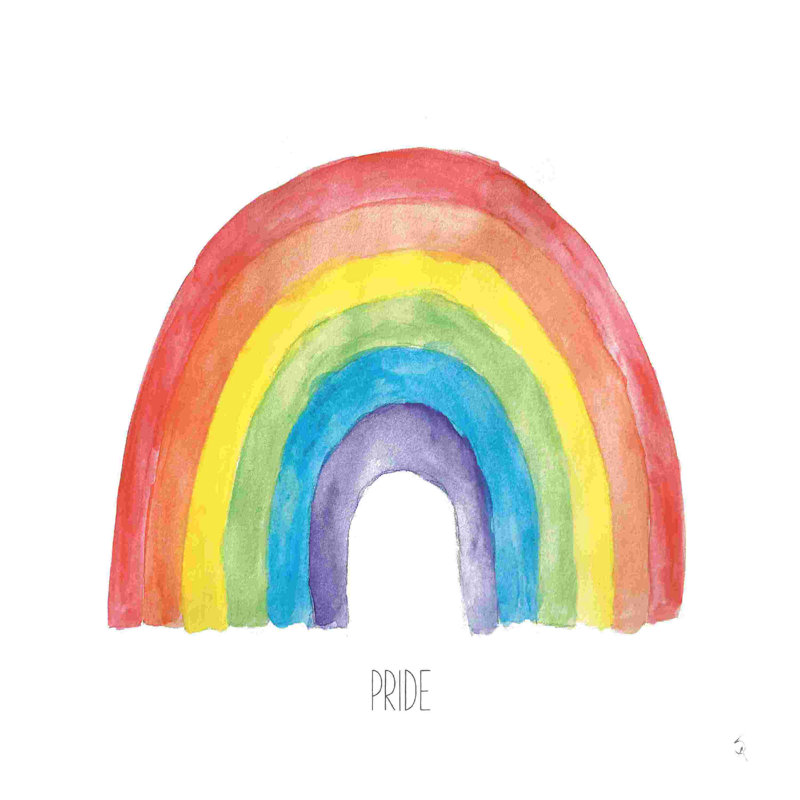 " Rainbow Pride IV " by Sarah Adams Painting Print, 12" H x 12" W  