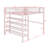 Metal Loft Bed with 4-Tier Shelves and Storage-110080985-95083212