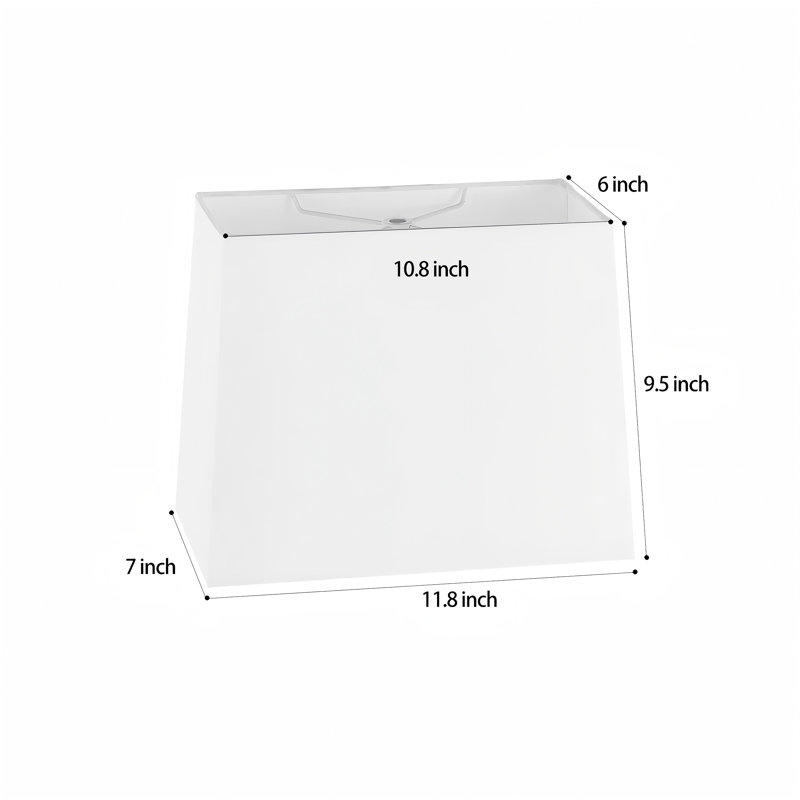 9.5 cm H Trapezoid Lamp Shade ( Spider ) in White