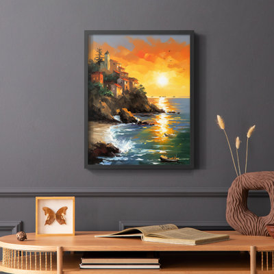 Paysages série CCL XXXIV - reproduction encadrée de qualité supérieure - prête à être accrochée - aucun clou requis