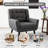 Tufted Upholstered Wide Back Armchair（Set of 2）-412486729