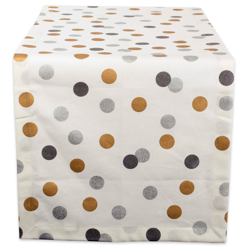 Mcmann Metallic Confetti Table Runner, 108" x 14"