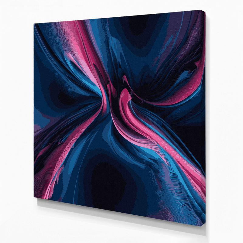 Art numérique sur toile, abstraction numérique 97, H 32 po x l 32 po
