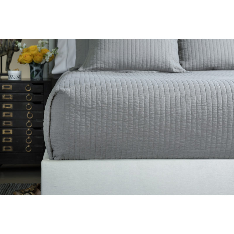 Tessa Coverlet, Queen Coverlet, Light Gray
