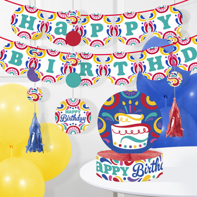 Birthday Swirls D&eacute;cor Set 35 ct