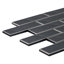 Athena Black 15" X 12" Glass Mosaic Wall Tile-63332421