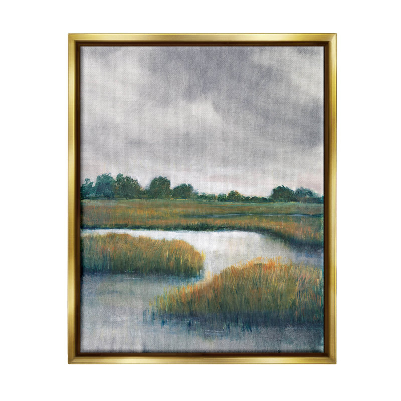 Art de giclée de ruisseau dans les marais, par Tim Otoole, H 21 po x l 17 po x P 1,7 po, Cadre flottant doré