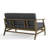 Clinkscales Solid Wood Teak Outdoor Loveseat With Cushion And Arms-114983539-114983538