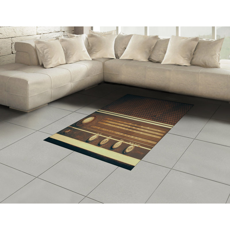 Vintage High Density Long Fiber Poly Threads Decorative Area Rug Carpet, Rectangle 4' x 5'8"