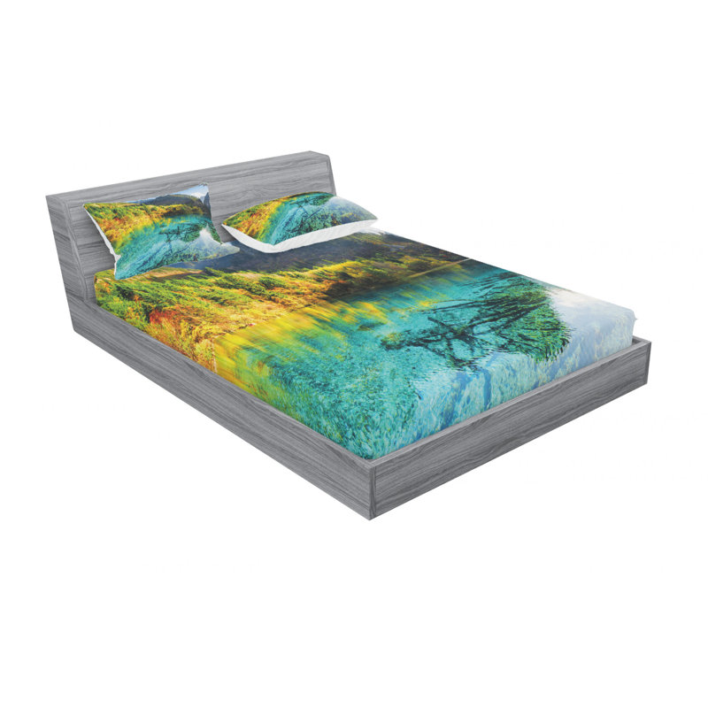 Microfiber Sheet Set, Queen Sheet Set with Fitted Sheet