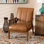 Fauteuil capitonné de 25,6 po de large Charda
