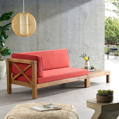 X-Back Corner Bench-L With Coffee Table