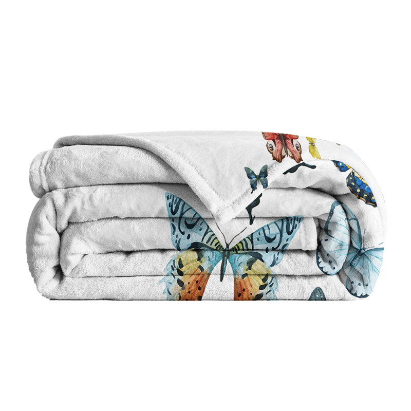 Cozy Flannel Throw Blanket 50x60 - Lightweight Breathable For Couch Bed Nursery