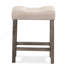 Ensemble de 2 tabourets Sora touffetés à hauteur de comptoir, taupe-168036609