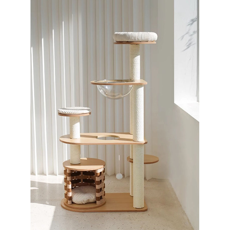 Arbre à chat moderne en bois