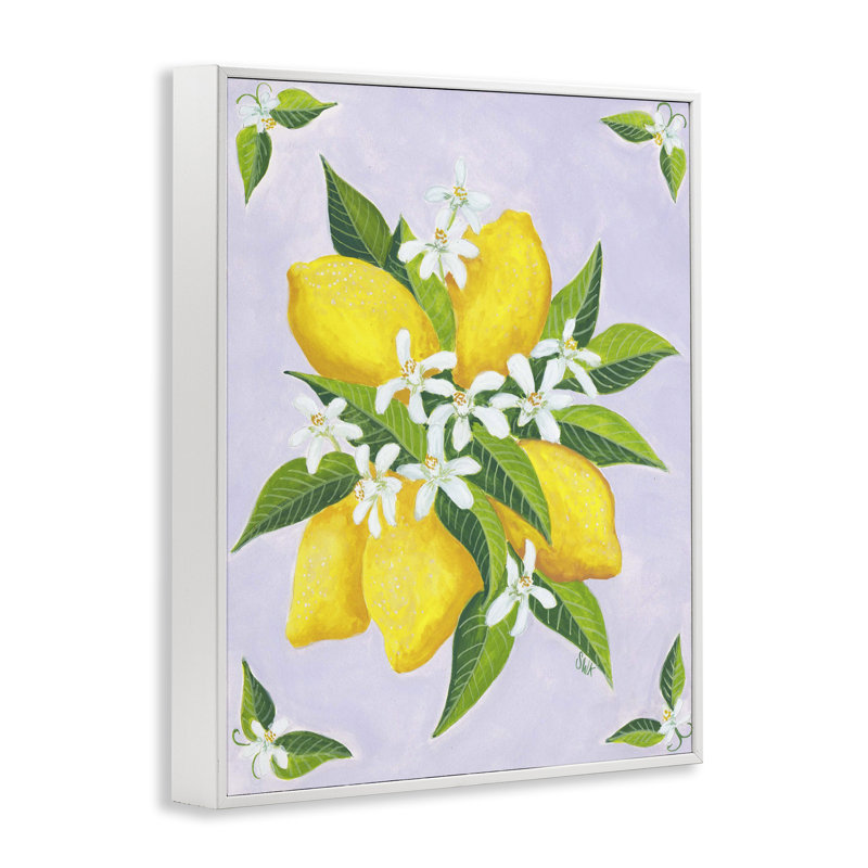 Giclée botanique aux agrumes, design par Sarah Waldron Kimball, H 14 po x l 11 po