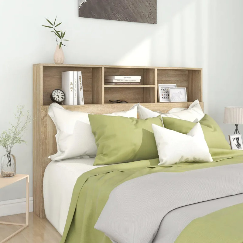 Melby Headboard Cabinet, Double (4'6), Sonoma