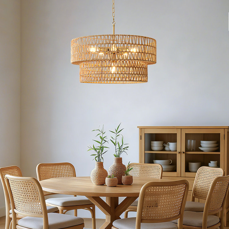 Lustre en rotin
