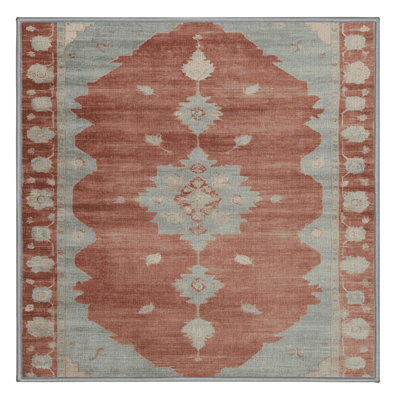 Machine Washable Overdyed Grey Area Rug