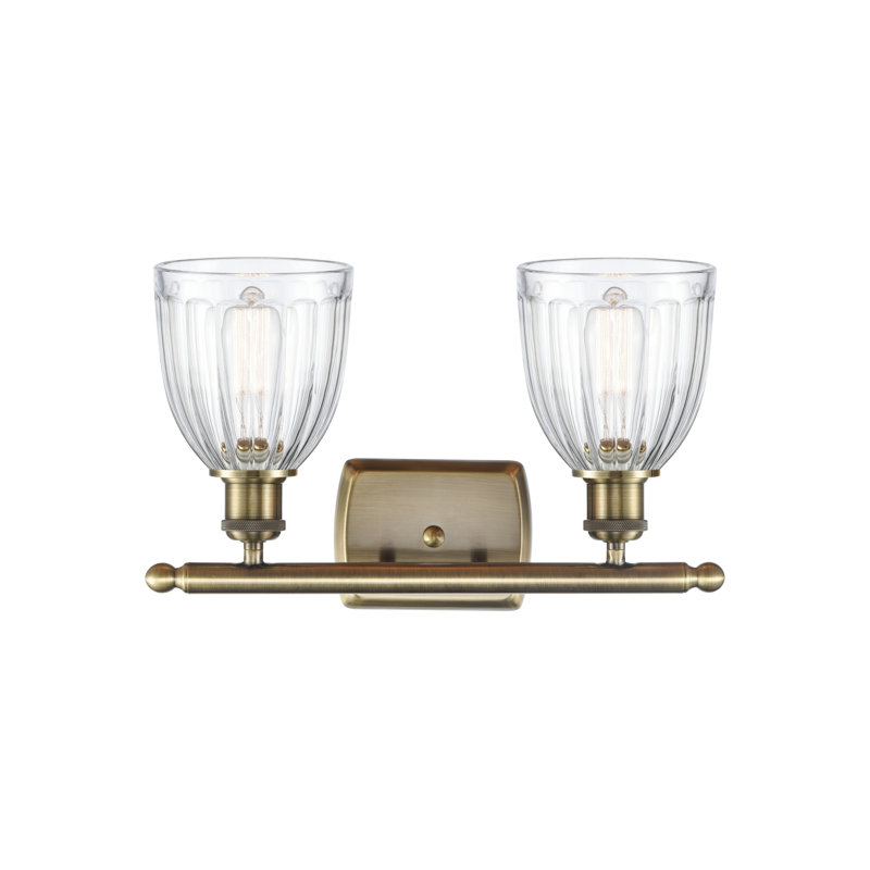 2 - Light Dimmable Vanity Light, Clear, Incandescent