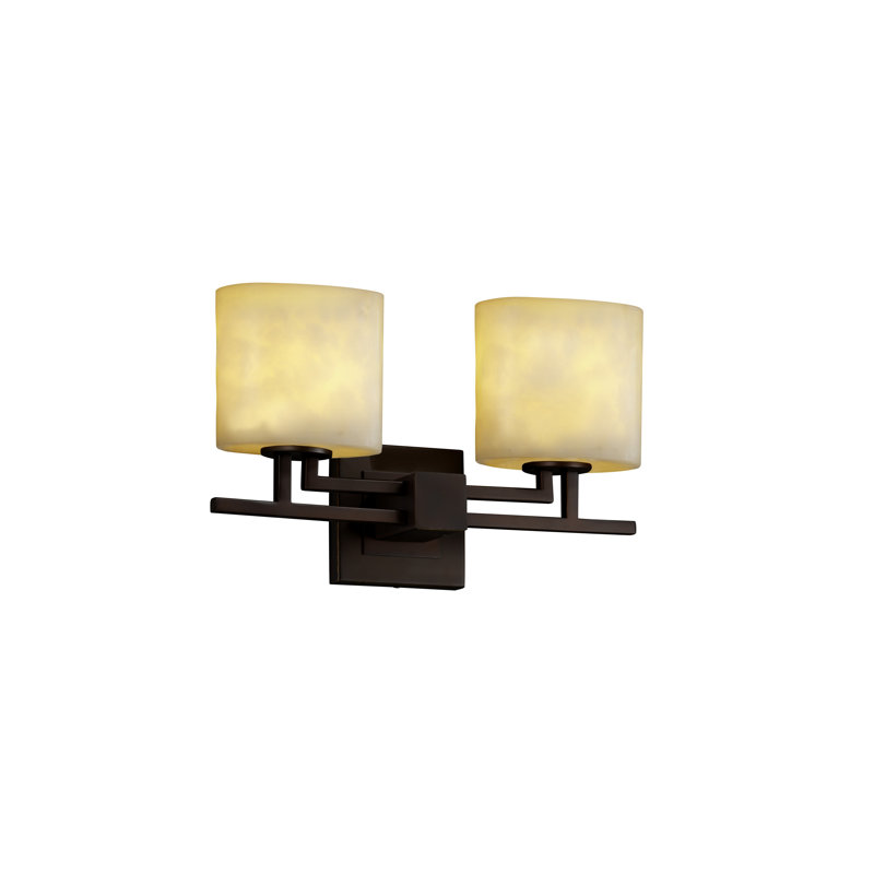 Éclairage pour salle de bain 2 lumières clouds Munsley, Bronze foncé