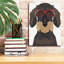 «Wire Haired Dachshund Porter Hipster Glasses» par Furbaby Affiliates, art mural sur toile-1134256921