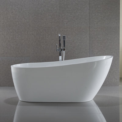 67'' x 31.5'' Freestanding Soaking Acrylic Bathtub