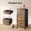 15.7"wide 4-drawer Vertical File Cabinet With Locking Casters, Sturdy Steel Frame & Easy Assembly For Home Office Storage-1424626105