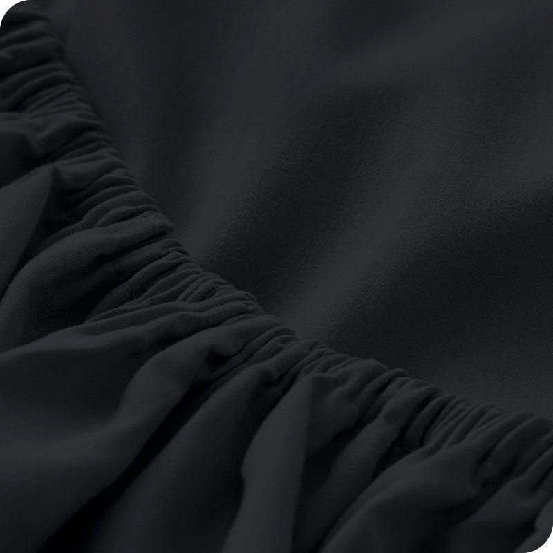 Microfiber Fitted Sheet, Twin XL Fitted Sheet, Black