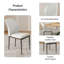 5-Piece Oval Dining Table Set With 4 Modern Chairs For Dining Room-479687005