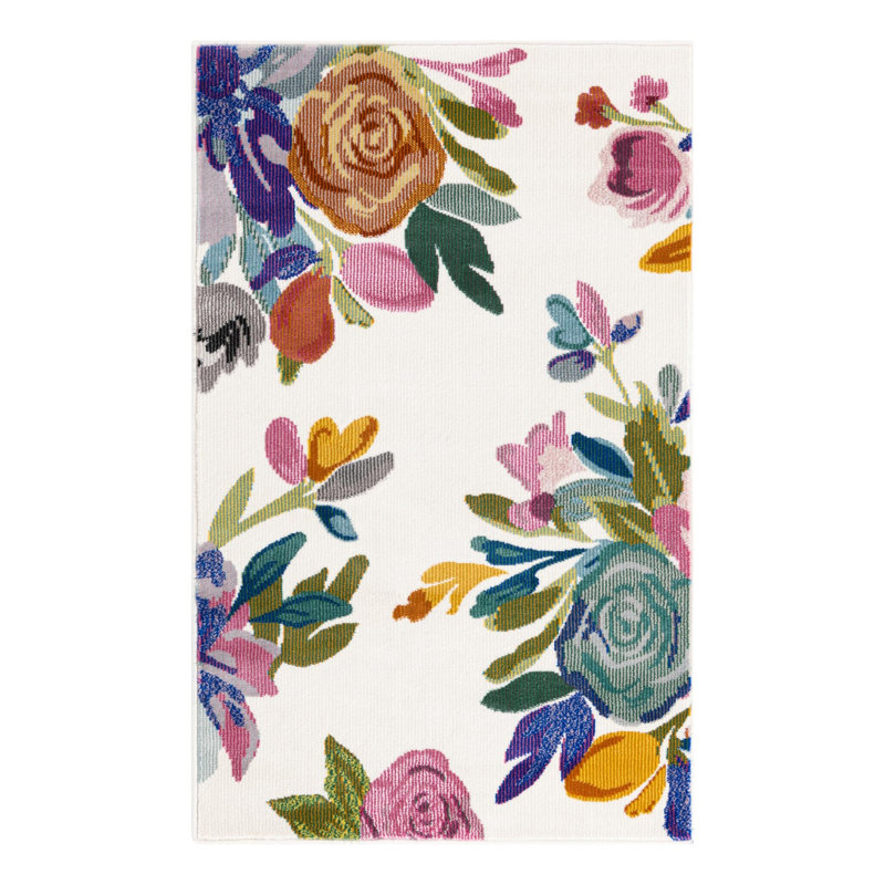 Aludra Floral Indoor Rug, Rectangle 2' x 3'