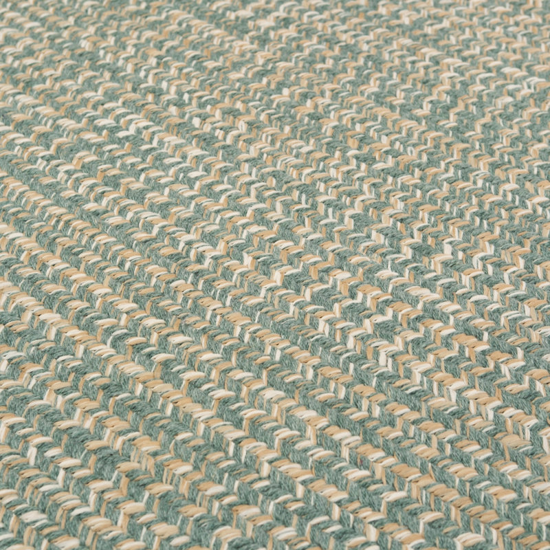 Monterey Teal Braided Reversible Wool Rug 14' x 17'