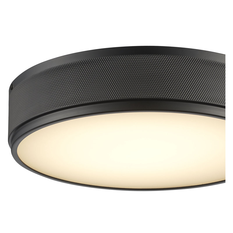 Plafonnier encastré à DEL Amos, Noir, noir, noir, noir, H 2,8 po x l 13 po x P 13 po
