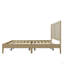 Lit plateforme en bois massif avec rotin-243731807