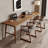Nut-brown Rectangular Solid Wood desk-1888844417