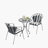 Round 2 - Person 60cm Long Bistro Set with Cushions