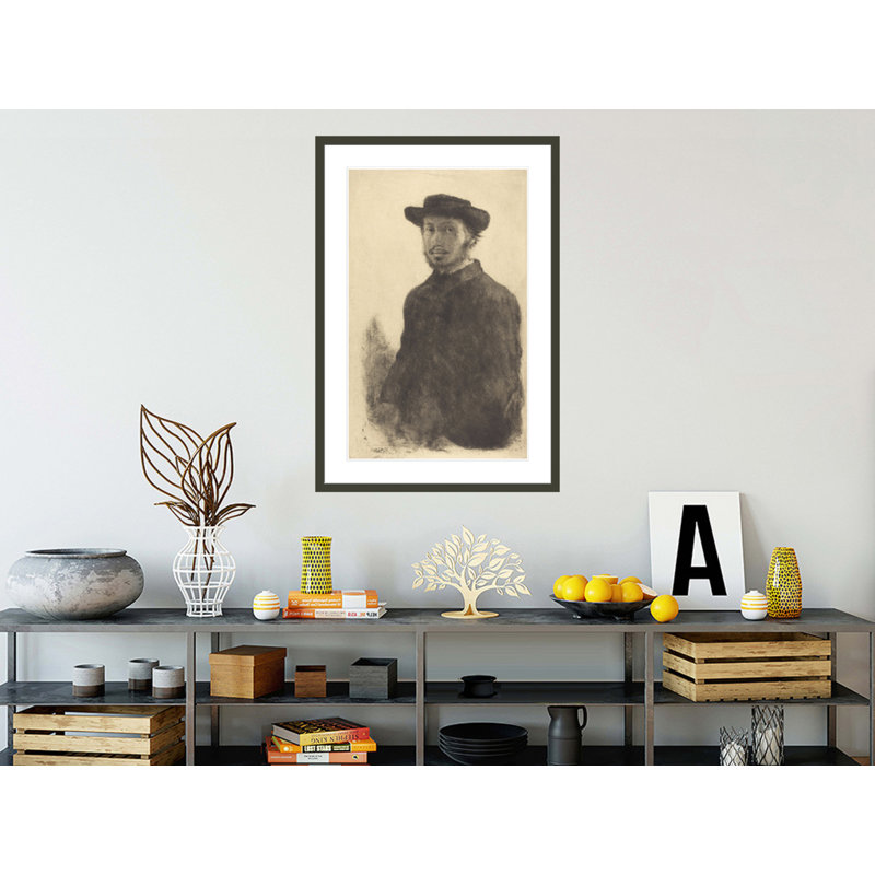 Autoportrait (Edgar Degas par lui-même) par Edgar Degas, impression giclée encadrée, H 41,5 po x l 28,44 po