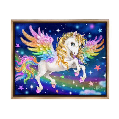 «Rainbow Unicorn In Space» par Kayomi Harai sur toile