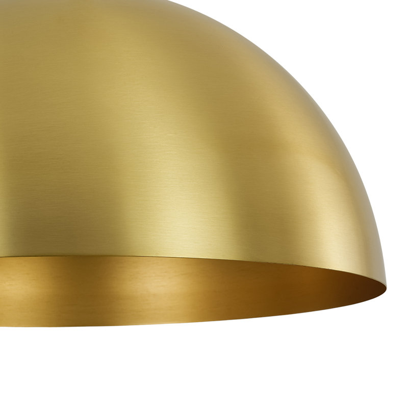 1-Light Dome Single Pendant, 16.1" H x 23.6" W x 23.6" D