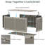 PawsomePad 100 gallons Boîte de rangement extérieure, contenant de terrasse en résine imperméable avec couvercle verrouillable, organisateur de patio pour coussins et outils de jardin, gris-130917209