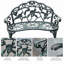 Banc d'extérieur, mobilier d'extérieur en fonte d'aluminium, banc en métal