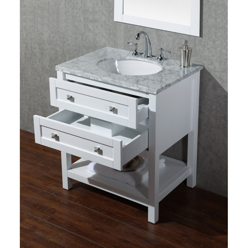 Ensemble de meuble-lavabo pour salle de bain à évier simple 30 po avec miroir Immingham