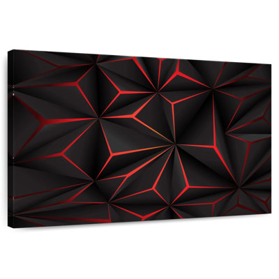 Avery Black And Red Abstract