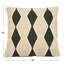 Cotton Pillow With Embroidery, Chambray Back
