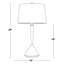 Lampe de table en métal nickel brossé avec abat-jour en lin blanc - ensemble de 2