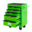 Coffre à outils roulant en métal à 5 tiroirs avec glissières à roulement à billes, armoire de rangement en acier verrouillable et mobile pour l'organisation de l'atelier.