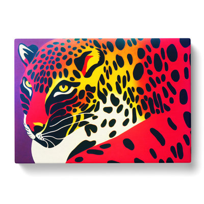 Spirited Leopard Abstract - Wrapped Canvas