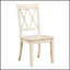 Ensemble de 2 chaises d'appoint à finition décontractée, placage de pin, dossier à double X transitionnel pour les meubles de salle à manger-1911926109