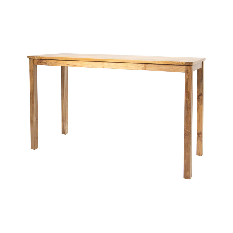 Venora 68'' Teak Outdoor Bar Table,  36" H x 26" W x 68" D